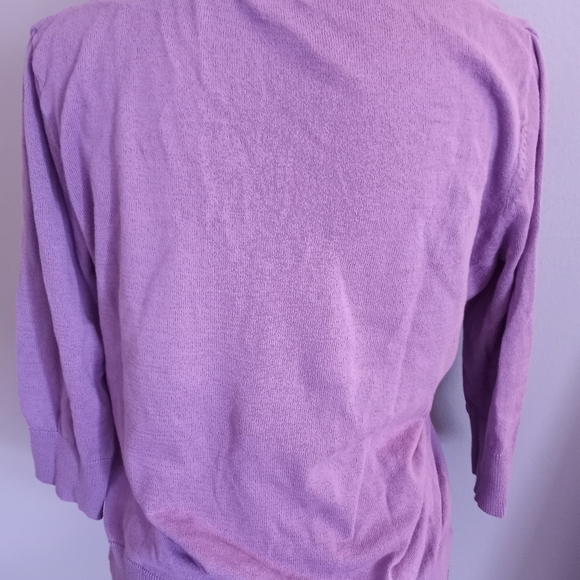 Merona,LG LAVENDER, short sleeve sweater - Picture 2 of 3